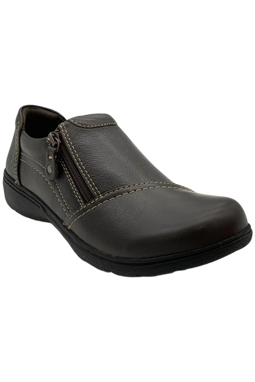 Clarks Collection Carleigh Ray Heritage Casual Leather Shoe Dark Brown - Medium